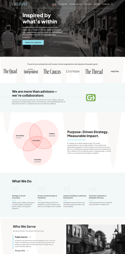 Catalyst - Website home page